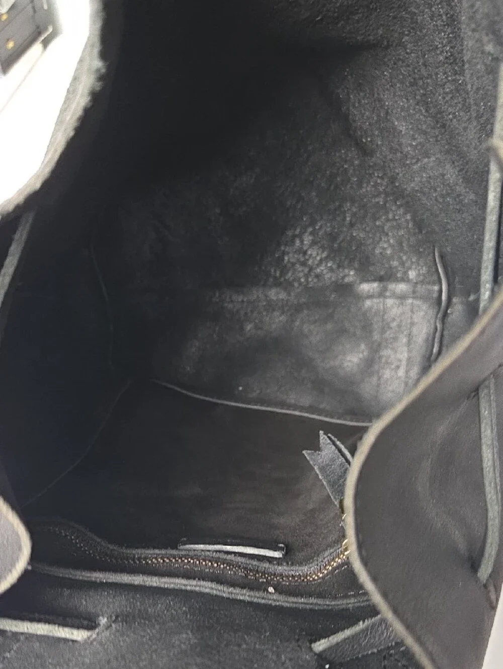 Madewell Black Leather Drawstring Backpack - Unisex Bag
